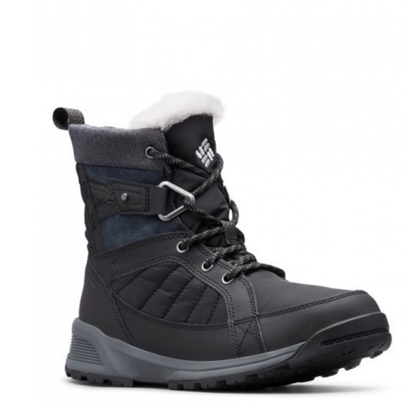 Columbia Shoes - Columbia Meadows Black Shorty Omni Heat 3D Mid Winter Snow Boots Womens